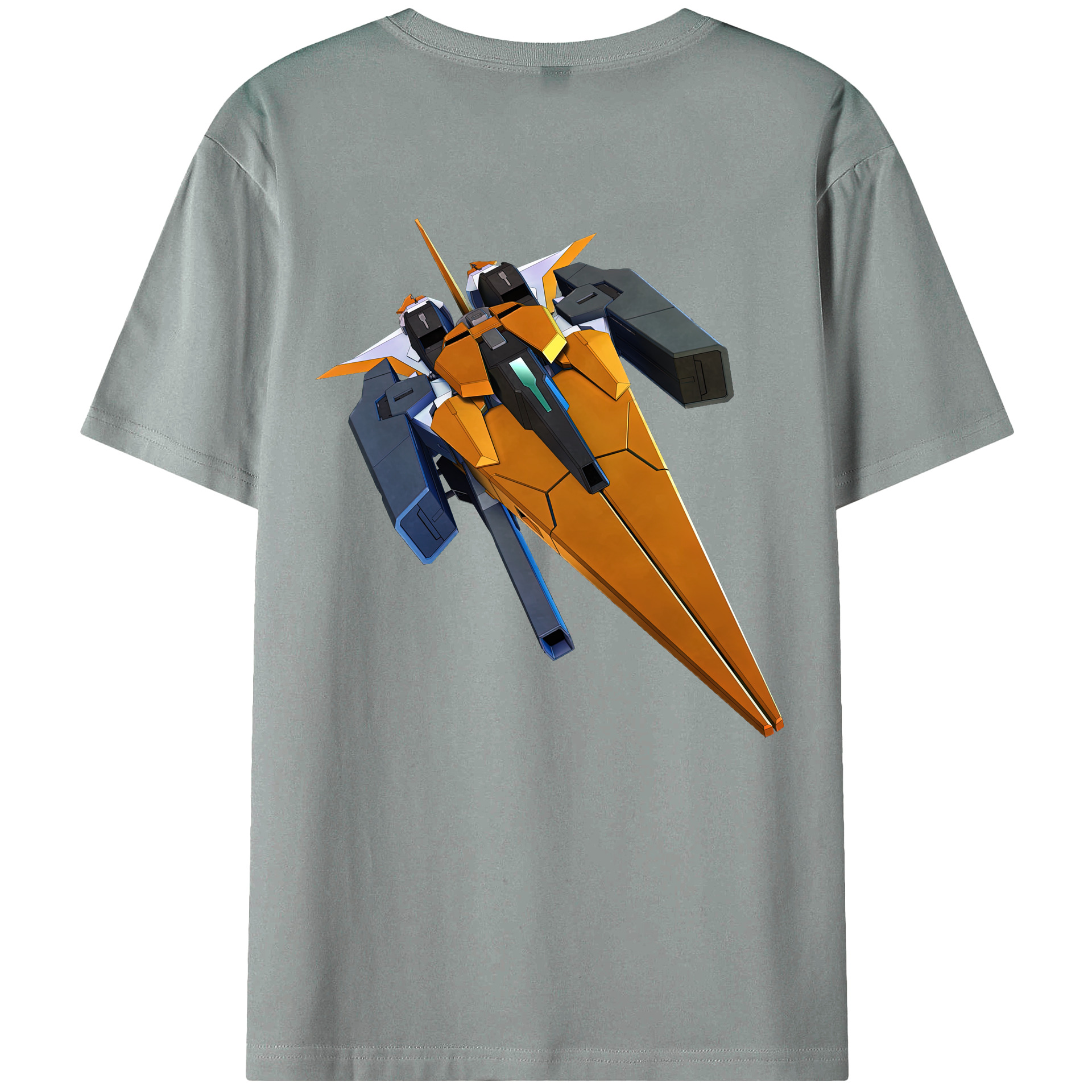 （画像用） 機動戦士ガンダム Mobile Suit Gundam 綿100％ メンズ半袖Tシャツ（バックプリント） 通気性